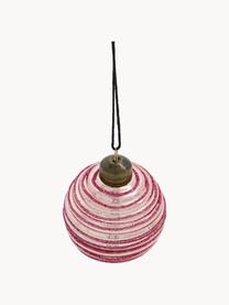 Kerstballen Lolli, set van 6, Gebroken wit, roze, Ø 6 x H 7 cm