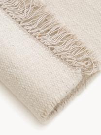 Tapis en laine tissé à la main avec franges Liv, 80 % laine, 20 % coton

Les tapis en laine peuvent perdre des fibres lors des premières semaines et des peluches peuvent se former, ce phénomène est naturel et diminue à mesure de votre usage et du temps, Beige clair, larg. 80 x long. 150 cm (taille XS)