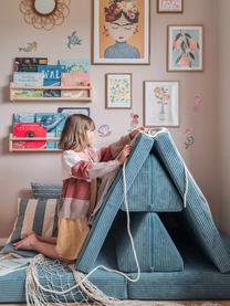 Sofá infantil modular artesanal de pana Mila, Tapizado: pana (100% poliéster) Alt, Pana azul claro, An 130 x F 65 cm