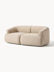 Modulares Sofa Sofia (2-Sitzer), Bezug: 100 % Polypropylen Der ho, Gestell: Fichtenholz, Spanplatte, , Füße: Kunststoff Dieses Produkt, Webstoff Hellbeige, B 190 x T 103 cm