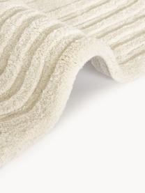 Vlněný koberec se strukturovaným povrchem Koli, Tlumeně bílá, Š 160 cm, D 230 cm (velikost M)