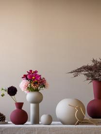Ręcznie malowany wazon Pillar, Ceramika, Jasny beżowy, Ø 12 x W 24 cm
