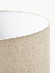 Keramik-Tischlampe Marin, Lampenschirm: Leinen (100 % Polyester), Sonnengelb, Hellbeige, Ø 35 x H 46 cm