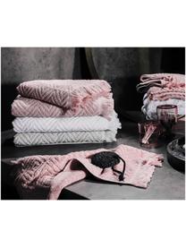 Ręcznik z wypukłą strukturą Jacqui, różne rozmiary, Blady różowy, Ręcznik do rąk, S 50 x D 100 cm, 2 szt.
