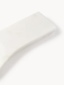 Handgefertigter Marmor-Löffelablage Agata, Marmor, Weiß, marmoriert, B 23 x H 2 cm