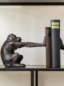 Handgefertigte Buchstützen Monkey, 2-tlg., Polyresin, Schwarz, Set mit verschiedenen Größen