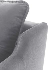 Sofa rozkładana z aksamitu Loft (3-osobowa), Tapicerka: 100% aksamit poliestrowy, Nogi: metal lakierowany, Jasny szary, S 191 x G 100 cm