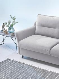 Sofa rozkładana z aksamitu Loft (3-osobowa), Tapicerka: 100% aksamit poliestrowy, Nogi: metal lakierowany, Jasny szary, S 191 x G 100 cm