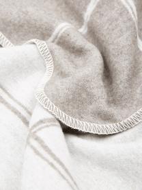 Manta de franela Silvretta, 85% algodón, 8% viscosa, 7% poliacrílico, Beige, blanco natural, An 140 x L 200 cm