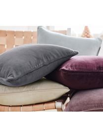 Housse de coussin en velours Dana, Aubergine