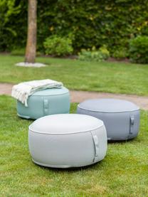 Pouf gonfiabile Maxime, Rivestimento: poliestere, resistente ai, Grigio chiaro, Ø 55 x Alt. 25 cm