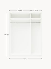 Modularer Drehtürenschrank Simone, 150 cm Breite, mehrere Varianten, Korpus: Spanplatte, melaminbeschi, Holz, Hellbeige, Basic Interior, B 150 x H 200 cm