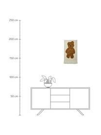 Handgemaakt wandobject Gera Bear, 90% wol, 10% katoen, Bruin, beige, B 45 x H 65 cm