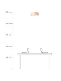 Deckenleuchte Romm aus Holz, Lampenschirm: Holz, Diffusorscheibe: Kunststoff, holz hell/weiss, Ø 38 x H 10 cm