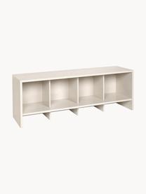 Banc avec rangement Tenna, MDF, laqué, Blanc cassé, larg. 140 x haut. 52 cm