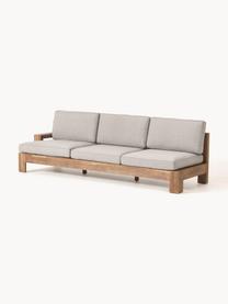 Set lounge para exterior de madera de acacia Joshua, 4 pzas., Tapizado: 100% poliéster (resistent, Gris claro, madera de acacia pintado, An 326 x F 248 cm