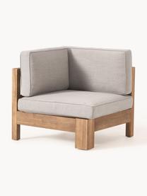 Set lounge para exterior de madera de acacia Joshua, 4 pzas., Tapizado: 100% poliéster (resistent, Gris claro, madera de acacia pintado, An 326 x F 248 cm