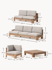 Salotto da giardino componibile in legno di acacia Joshua 4 pz, Rivestimento: 100% poliestere (resisten, Legno d'acacia, grigio, Larg. 326 x Prof. 248 cm