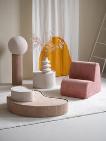 Pouf per bambini in velluto a coste Beans, Rivestimento: velluto a coste (100% pol, Velluto a coste beige, Larg. 95 x Prof. 78 cm