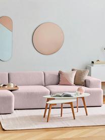 Ecksofa Melva (4-Sitzer) in Rosa, Bezug: Polyester Der hochwertige, Gestell: Massives Kiefernholz, Spa, Webstoff Rosa, B 319 x T 144 cm