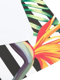 Kunststof-placemats Tropicana, 6-delig, Kunststof, Zwart, wit, groen, rood, geel, 30 x 45 cm