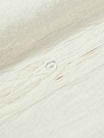 Funda de almohada con estructura gofre Clemente, Parte delantera: 82% algodón, 18% poliéste, Parte trasera: 100% algodón, Beige claro, blanco Off White, An 45 x Al 110 cm