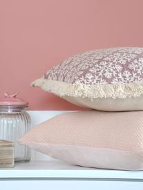 Coussin à imprimés Blush, Mauve, blanc cassé