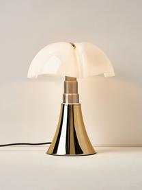 Stmievateľná stolová LED lampa Pipistrello, Odtiene lesklej zlatej, Ø 27 x V 35 cm