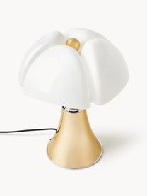 Lampa stołowa LED z funkcją przyciemniania Pipistrello, Stelaż: metal, aluminium, lakiero, Odcienie złotego, błyszczący, Ø 27 x W 35 cm