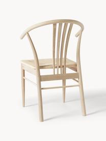 SIlla con reposabrazos York, Estructura: madera de roble, pigmenta, Asiento: mimbre de junco, Madera de roble, An 54 x Al 54 cm