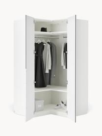 Armoire d'angle modulaire Leon, larg. 115 cm, Blanc, Module d'angle : larg. 115 x haut. 200 cm