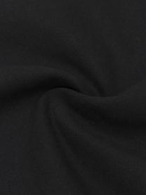 Katoenen kussenhoes Piazza met kwastjes, 100% katoen, Zwart, wit, B 50 x L 50 cm