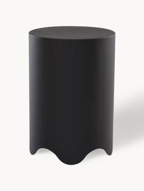 Table d'appoint ronde Boom, Fer, revêtement par poudre, Noir, Ø 38 x haut. 55 cm