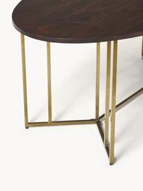 Tavolo ovale in legno di mango Luca, in varie misure, Struttura: metallo verniciato a polv, Legno di mango, dorato, Larg. 240 x Prof. 100 cm