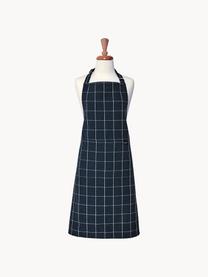 Schürze Eco Check, Recycelte Baumwolle, Polyester, Dunkelblau, Weiss, B 70 x L 89 cm