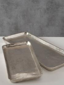 Decoratieve dienbladen-set Vend, 2-delig, Aluminiumkleurig, Zilverkleurig, Set met verschillende formaten