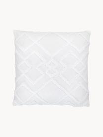 Taie d'oreiller rectangulaire en percale de coton Faith, Blanc, larg. 65 x long. 65 cm