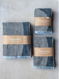 Malý uterák z organickej bavlny Rock, 100 % organická bavlna, Modrá, sivá, Uterák, Š 50 x D 95 cm, 2 ks