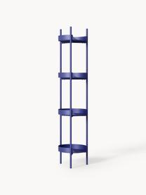 Scaffale slim in metallo Taru, Metallo verniciato a polvere, Blu elettrico opaco, Larg. 32 x Alt. 142 cm