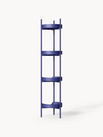 Scaffale slim in metallo Taru, Metallo verniciato a polvere, Blu elettrico opaco, Larg. 32 x Alt. 142 cm