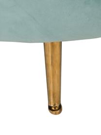 Divano 3 posti in velluto turchese Gatsby, Rivestimento: velluto (poliestere) 25.0, Struttura: legno di eucalipto massic, Piedini: metallo zincato, Velluto turchese, Larg. 245 x Prof. 102 cm