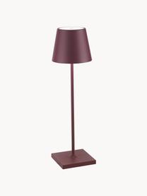 Prenosná stolová LED lampa Poldina, Bordová, matná, Ø 11 x V 38 cm