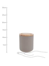 Aufbewahrungsdose Stak, verschiedene Grössen, Dose: Keramik, Deckel: Bambusholz, Steingrau, Bambus, Ø 10 x H 13 cm