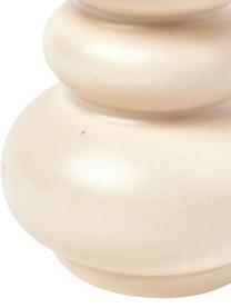 Deko-Vase Bastone in organischer Form, Steingut, Beige, Ø 3 x H 12 cm