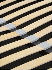 Cama tapizada Dream, con espacio de almacenamiento, Tapizado: poliéster (texturizado) A, Estructura: madera de pino maciza con, Tejido greige, An 200 x L 200 cm