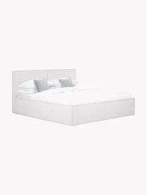 Cama tapizada Dream, con espacio de almacenamiento, Tapizado: poliéster (texturizado) A, Estructura: madera de pino maciza con, Tejido greige, An 200 x L 200 cm