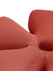 Grand pouf d'extérieur fait main Flower, Rouge corail, Ø 110 x haut. 25 cm