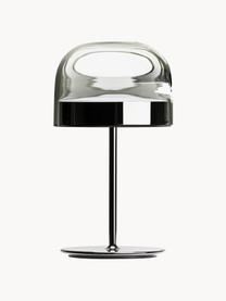 Lámpara de mesa artesanal LED Equatore, Pantalla: vidrio, metal galvanizado, Estructura: metal galvanizado, Cable: plástico, Transparente, negro, Ø 24 x Al 43 cm