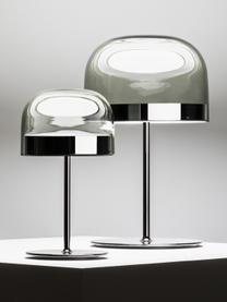 Handgefertigte LED-Tischlampe Equatore, Lampenschirm: Glas, Metall, galvanisier, Transparent, Schwarz, Ø 24 x H 43 cm