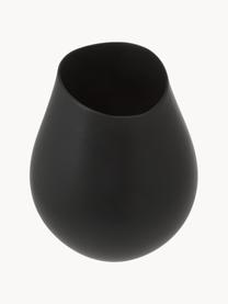 Handgefertigte Vase Opium aus Steingut, Steingut, Schwarz, Ø 26 x H 39 cm